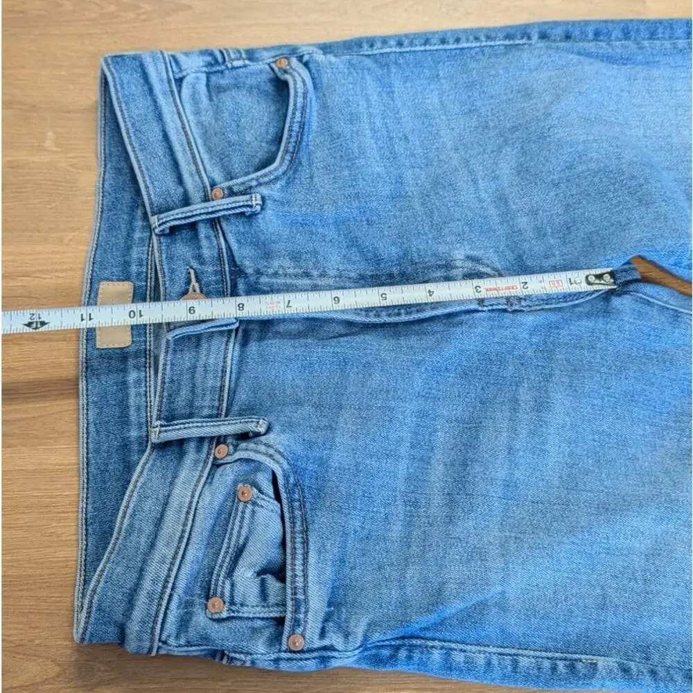 Mother Insider Crop Step Fray Jeans Womens 27 Out of the Blue Denim Bootcut